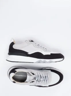 Floris van Bommel – Sneaker aus Kalbleder hellgrau