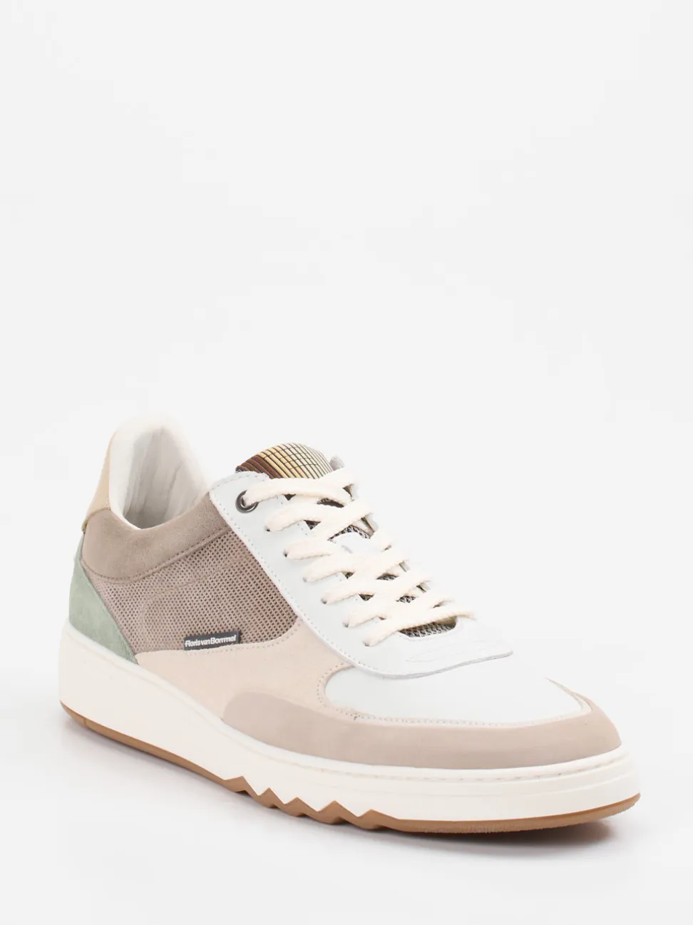 Floris van Bommel – Sneaker aus Veloursleder Offwhite