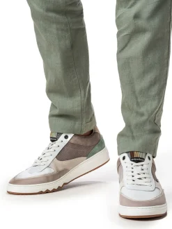 Floris van Bommel – Sneaker aus Veloursleder Offwhite