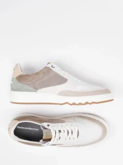 Floris van Bommel – Sneaker aus Veloursleder Offwhite