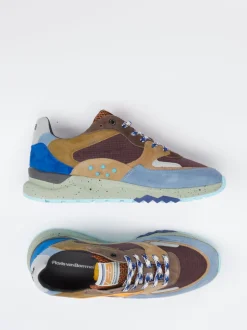 Floris van Bommel – Sneaker aus Veloursleder Multicolor