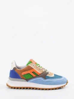 Floris van Bommel – Sneaker aus Veloursleder mit Farbkontrast