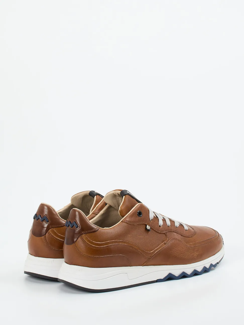 Floris van Bommel – Sneaker aus Kalbleder cognacbraun