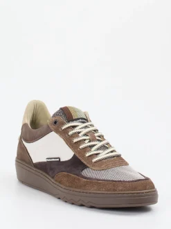 Floris van Bommel – Sneaker aus Veloursleder braun