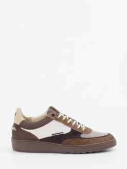 Floris van Bommel – Sneaker aus Veloursleder braun