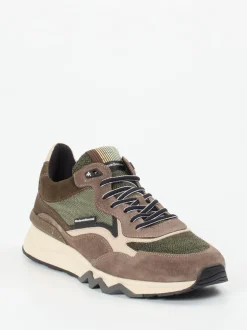Floris van Bommel – Sneaker aus Veloursleder braun