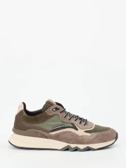 Floris van Bommel – Sneaker aus Veloursleder braun