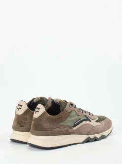 Floris van Bommel – Sneaker aus Veloursleder braun