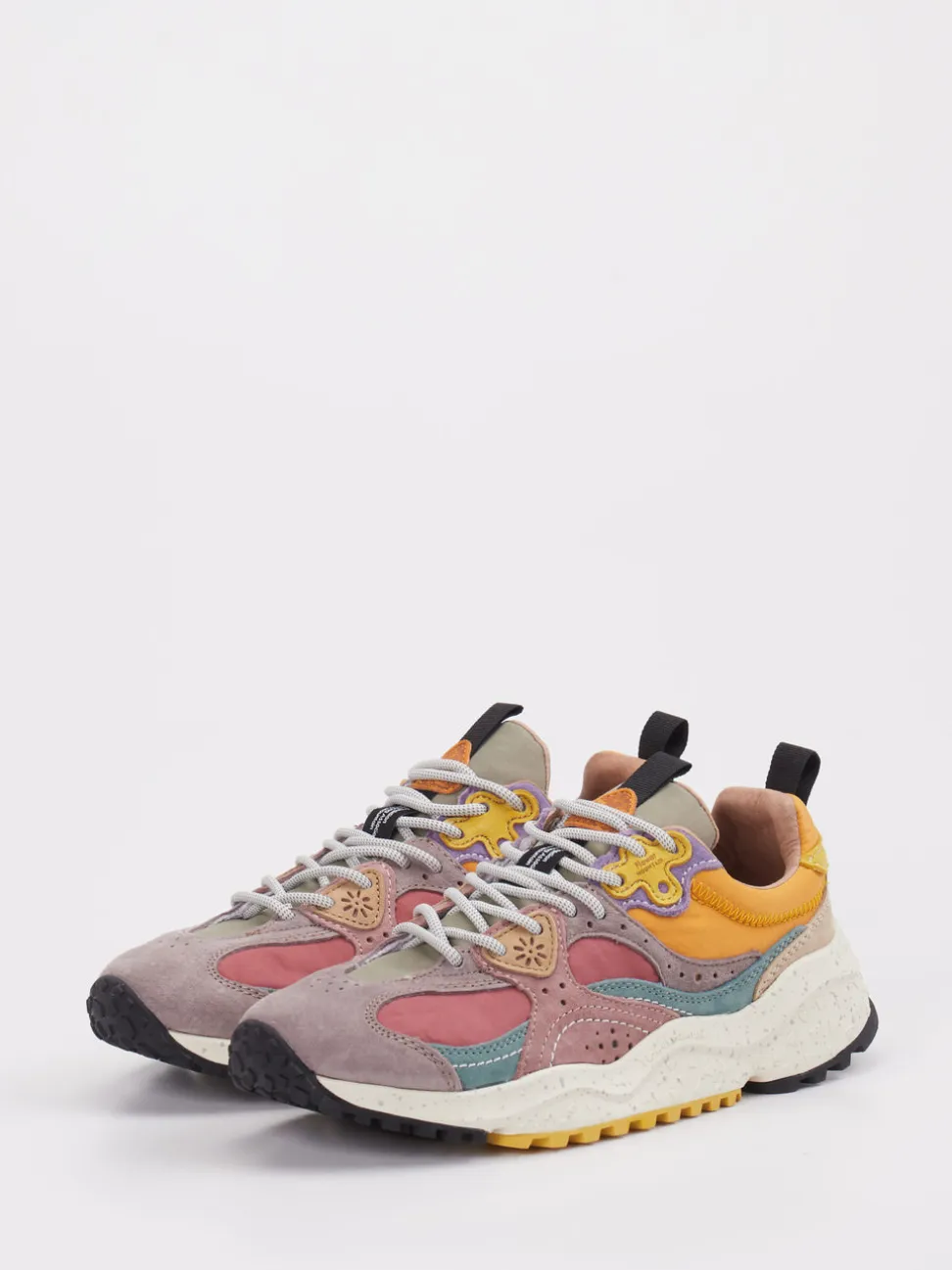 Flower Mountain – Chunky Sneaker aus Veloursleder und Mesh