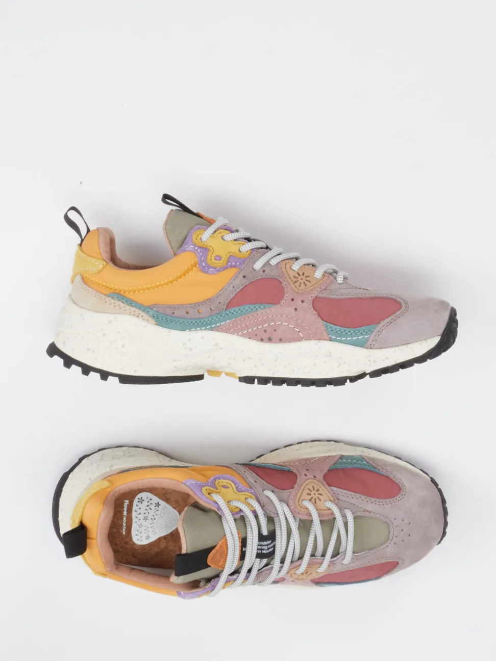 Flower Mountain – Chunky Sneaker aus Veloursleder und Mesh