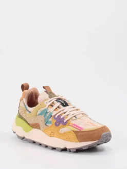 Flower Mountain – Chunky Sneaker aus Velour/Textil Multicolor