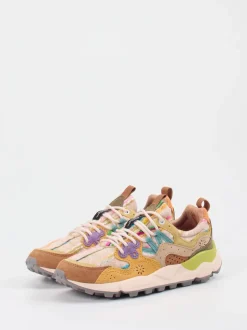 Flower Mountain – Chunky Sneaker aus Velour/Textil Multicolor