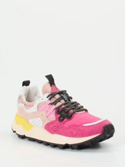 Flower Mountain – Chunky Sneaker aus Veloursleder rosa