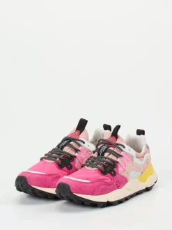 Flower Mountain – Chunky Sneaker aus Veloursleder rosa