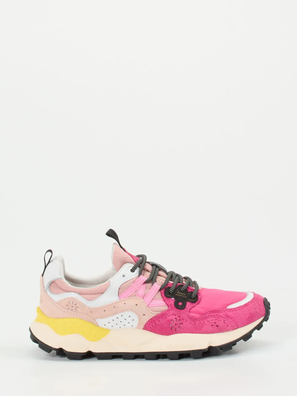 Flower Mountain – Chunky Sneaker aus Veloursleder rosa