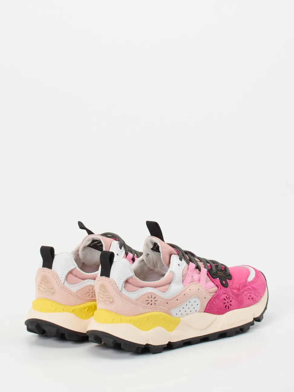 Flower Mountain – Chunky Sneaker aus Veloursleder rosa
