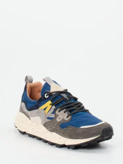 Flower Mountain – Outdoor-Sneaker aus Veloursleder kobaltblau