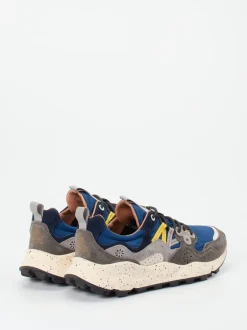 Flower Mountain – Outdoor-Sneaker aus Veloursleder kobaltblau