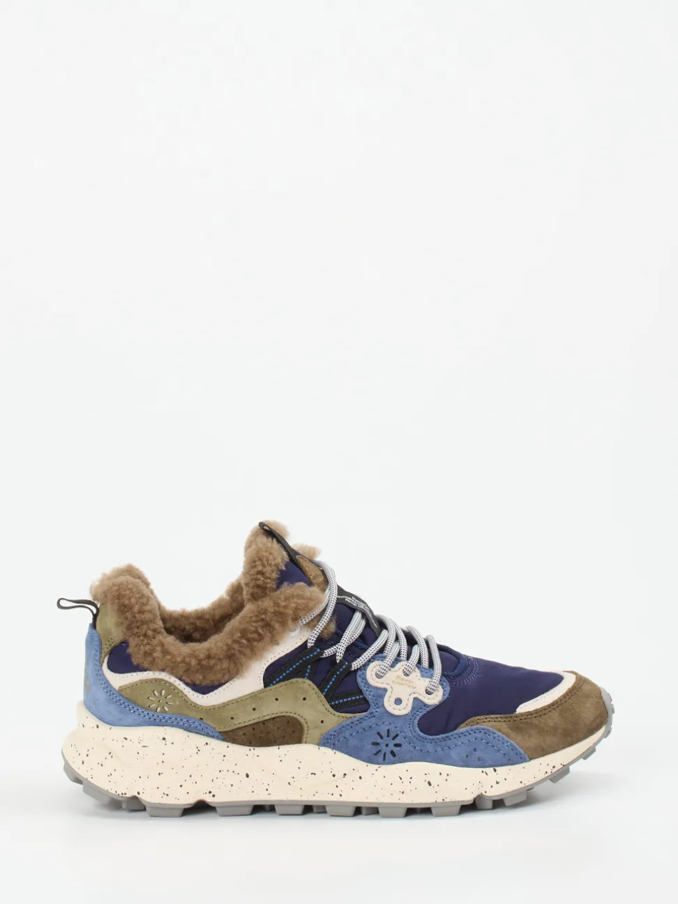 Flower Mountain – Outdoor-Sneaker aus Veloursleder Blau