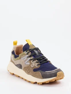 Flower Mountain – Outdoor-Sneaker aus Veloursleder blau