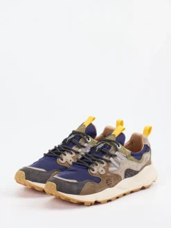Flower Mountain – Outdoor-Sneaker aus Veloursleder blau