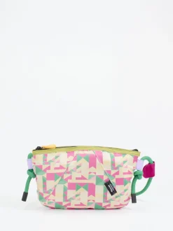 Flower Mountain – Schultertasche aus Leder in Multicolor