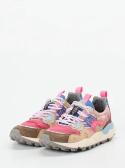 Flower Mountain – Sneaker aus Veloursleder Multicolor