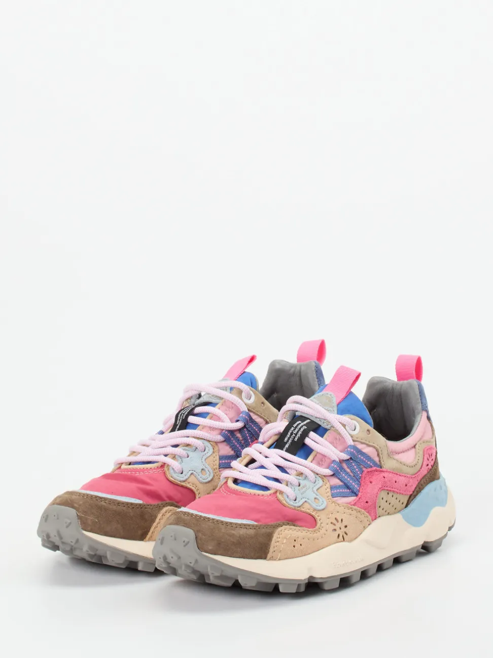 Flower Mountain – Sneaker aus Veloursleder Multicolor