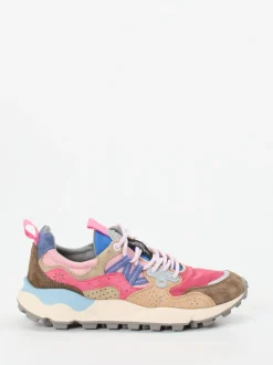 Flower Mountain – Sneaker aus Veloursleder Multicolor
