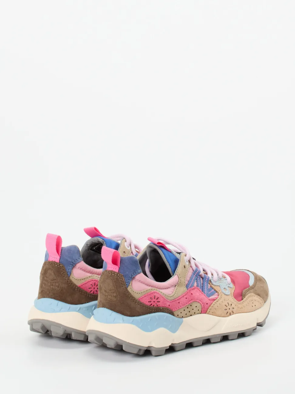 Flower Mountain – Sneaker aus Veloursleder Multicolor