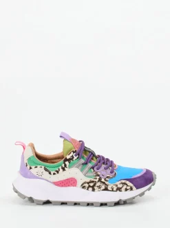 Flower Mountain – Sneaker aus Veloursleder Multicolor
