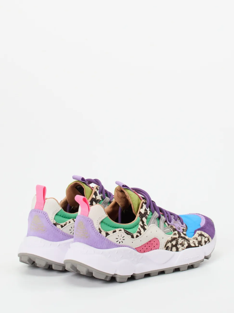 Flower Mountain – Sneaker aus Veloursleder Multicolor