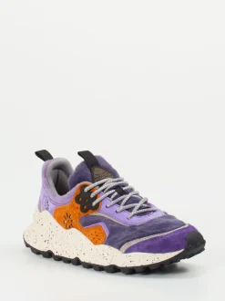 Flower Mountain – Sneaker aus Textil und Veloursleder Violett