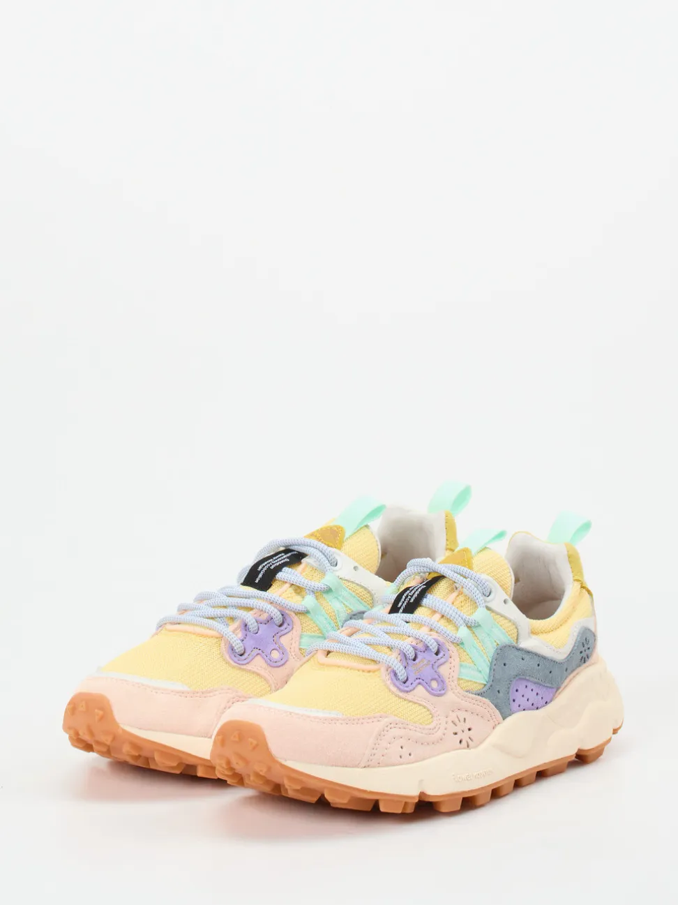Flower Mountain – Sneaker aus Veloursleder Multicolor