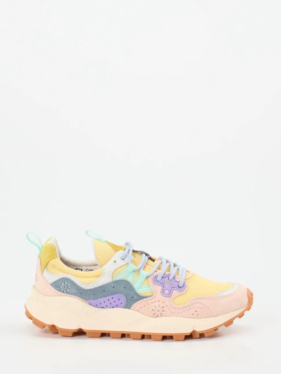 Flower Mountain – Sneaker aus Veloursleder Multicolor