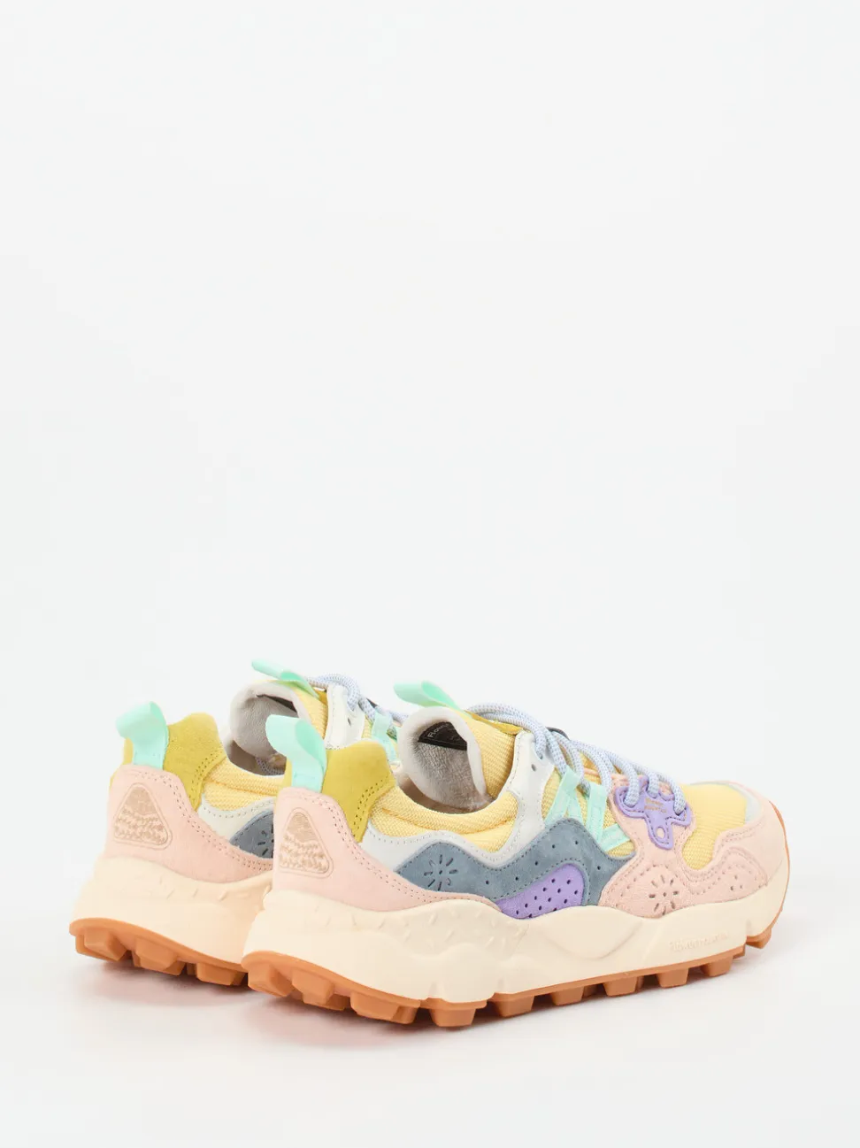 Flower Mountain – Sneaker aus Veloursleder Multicolor
