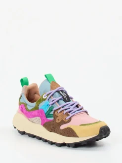 Flower Mountain – Sneaker aus Veloursleder und Textil multicolor