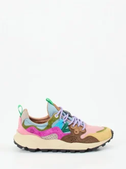 Flower Mountain – Sneaker aus Veloursleder und Textil multicolor