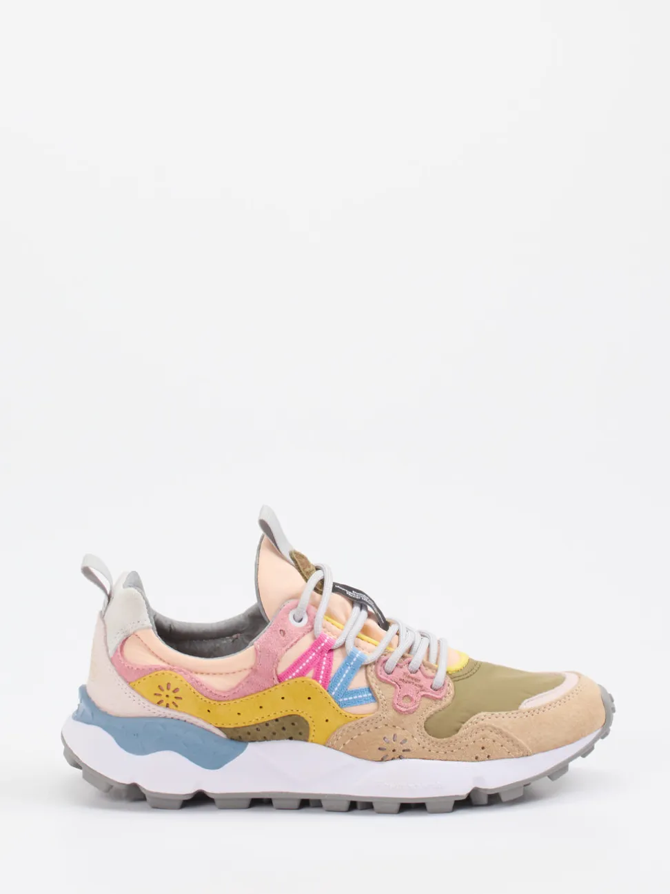 Flower Mountain – Sneaker aus Veloursleder/Textil multicolor