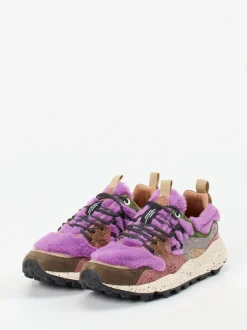 Flower Mountain – Sneaker aus Veloursleder und Textil Lila