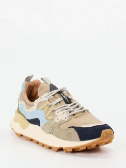 Flower Mountain – Sneaker aus Veloursleder Multicolor