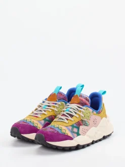 Flower Mountain – Sneaker aus Veloursleder und Textil multicolor
