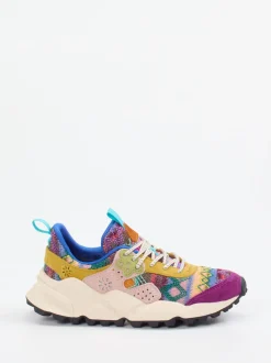 Flower Mountain – Sneaker aus Veloursleder und Textil multicolor