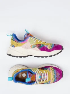 Flower Mountain – Sneaker aus Veloursleder und Textil multicolor
