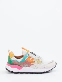 Flower Mountain – Sneaker aus Velour/Textil multicolor