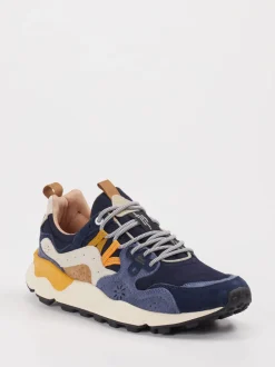 Flower Mountain – Sneaker aus Veloursleder blau