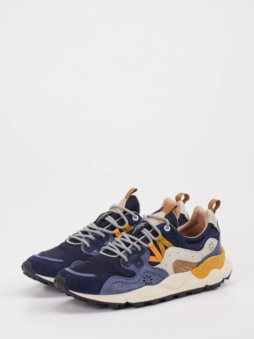 Flower Mountain – Sneaker aus Veloursleder blau