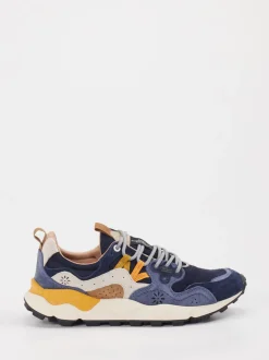 Flower Mountain – Sneaker aus Veloursleder blau