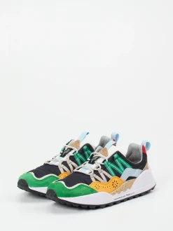Flower Mountain – Sneaker aus Veloursleder Multicolor