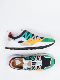 Flower Mountain – Sneaker aus Veloursleder Multicolor